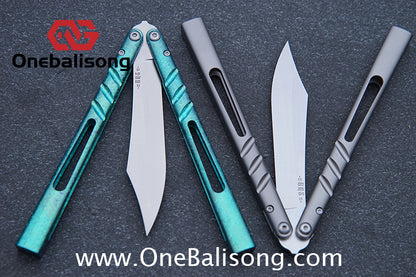 Titus Titanium CHAB Clone Balisong Titanium Channe Alpha Beast Stainless Steel Blade Bushing