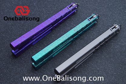 Titus Titanium CHAB Clone Balisong Titanium Channe Alpha Beast Stainless Steel Blade Bushing