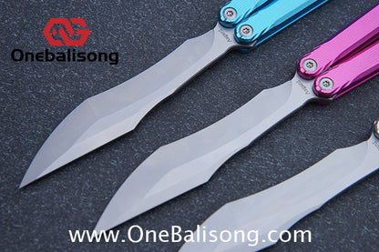 Asgard Master Balisong Aluminum Alloy Handle Stainless Steel Sandwich Structure Bushing