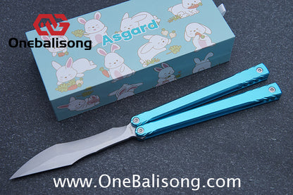 Asgard Master Balisong Aluminum Alloy Handle Stainless Steel Sandwich Structure Bushing