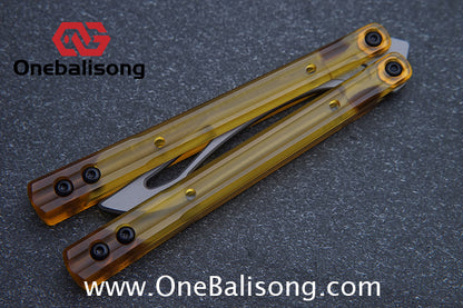 ARMED SHARK PEI Orca Balisong Clone Integrated Handle Made Of PEI Material TC4 Titanium Alloy Blade Bushing