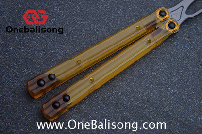 ARMED SHARK PEI Orca Balisong Clone Integrated Handle Made Of PEI Material TC4 Titanium Alloy Blade Bushing