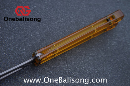 ARMED SHARK PEI Orca Balisong Clone Integrated Handle Made Of PEI Material TC4 Titanium Alloy Blade Bushing