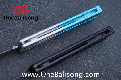 TITUS Bas Balisong Clone 7075 Aluminum Alloy Handle VG10 Stainless Steel Bushing