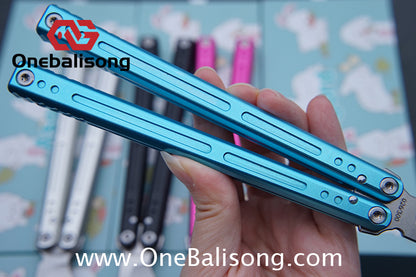 Asgard The Blue Sky Balisong Aluminum Alloy Handle Stainless Steel Integrated Structure Bushing