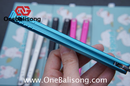 Asgard The Blue Sky Balisong Aluminum Alloy Handle Stainless Steel Integrated Structure Bushing