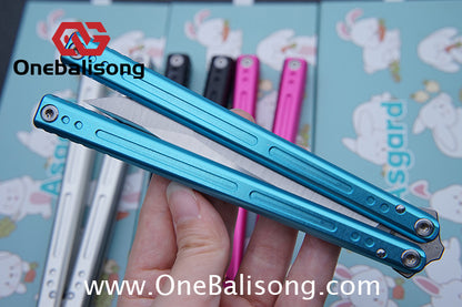 Asgard The Blue Sky Balisong Aluminum Alloy Handle Stainless Steel Integrated Structure Bushing