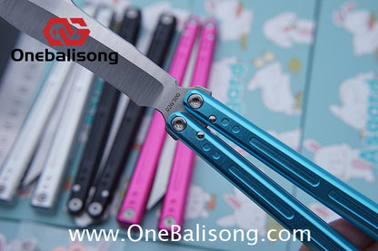 Asgard The Blue Sky Balisong Aluminum Alloy Handle Stainless Steel Integrated Structure Bushing