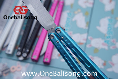 Asgard The Blue Sky Balisong Aluminum Alloy Handle Stainless Steel Integrated Structure Bushing