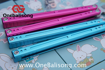 Asgard The Blue Sky Balisong Aluminum Alloy Handle Stainless Steel Integrated Structure Bushing