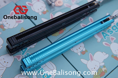 Asgard The Blue Sky Balisong Aluminum Alloy Handle Stainless Steel Integrated Structure Bushing
