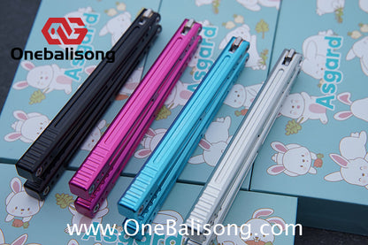 Asgard The Blue Sky Balisong Aluminum Alloy Handle Stainless Steel Integrated Structure Bushing