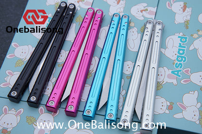 Asgard The Blue Sky Balisong Aluminum Alloy Handle Stainless Steel Integrated Structure Bushing