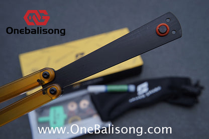 ARMED SHARK PEI Squid Balisong Plastic Training Outdoor Safe EDC Practice Knife Fancy Folding Knife