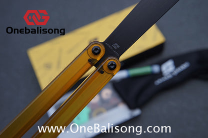 ARMED SHARK PEI Squid Balisong Plastic Training Outdoor Safe EDC Practice Knife Fancy Folding Knife