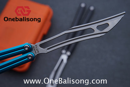 Flux V2 Original Balisong Aluminum Alloy Splicing Integrated Handle Stainless Steel Blade Bushing