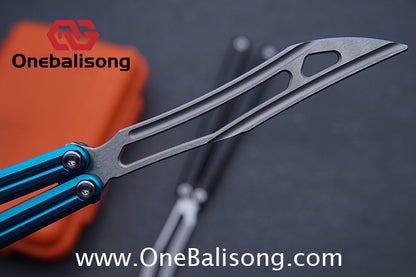 Flux V2 Original Balisong Aluminum Alloy Splicing Integrated Handle Stainless Steel Blade Bushing