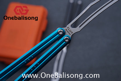Flux V2 Original Balisong Aluminum Alloy Splicing Integrated Handle Stainless Steel Blade Bushing