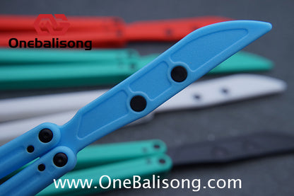 Asgard Cancer Balisong Plastic Trainer Outdoor Safe EDC Practice Knife Fancy Folding Knife