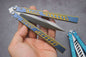 Theone Titanium Falcon Balisong  clone Titanium-handle stainless blade bushing