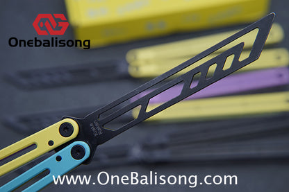 YY Noctilucent Steel Kraken Balisong Clone  Stainless Steel Handle Stainless Steel Blade Bushings