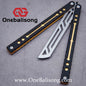 Baliplus Nautilus V1 Balisong Clone Aluminum Alloy G10 Patch Handle Stainless Steel Blade Bushing
