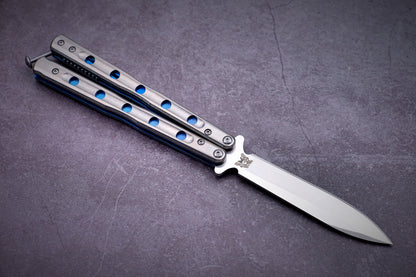 THEONE BM51 Balisong Clone Titanium Alloy Handle D2 Tool Steel Stainless Steel Blade Bushing