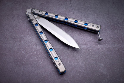 THEONE BM51 Balisong Clone Titanium Alloy Handle D2 Tool Steel Stainless Steel Blade Bushing