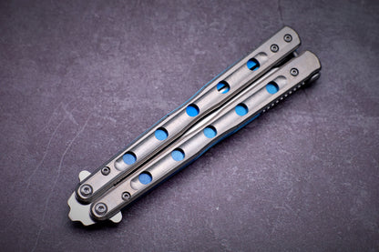 THEONE BM51 Balisong Clone Titanium Alloy Handle D2 Tool Steel Stainless Steel Blade Bushing