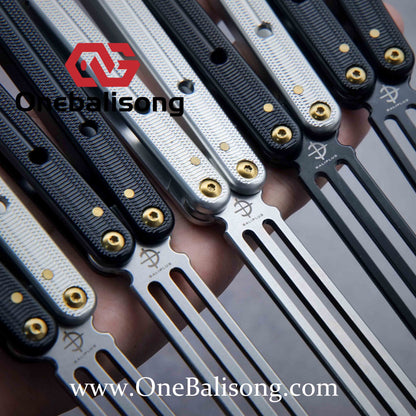 Baliplus Squidtrainer V4 Balisong Clone 7075 Aluminum Alloy Handle Stainless Steel Blade Bushing