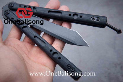 Baliplus REP Special Edition Balisong Clone G10 Patch Titanium alloy-handle stainless steel blade