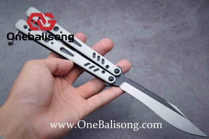 Baliplus REP Special Edition Balisong Clone G10 Patch Titanium alloy-handle stainless steel blade