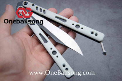 Baliplus REP Special Edition Balisong Clone G10 Patch Titanium alloy-handle stainless steel blade
