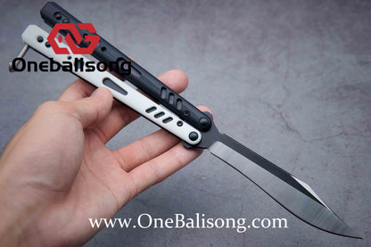Baliplus REP Special Edition Balisong Clone G10 Patch Titanium alloy-handle stainless steel blade