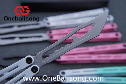 TITAN Oceanus V2 Balisong Stainless Steel+Coating Handle Stainless Steel Blade Bushings