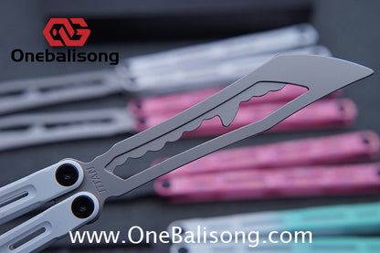TITAN Oceanus V2 Balisong Stainless Steel+Coating Handle Stainless Steel Blade Bushings