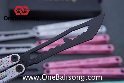 TITAN Oceanus V2 Balisong Stainless Steel+Coating Handle Stainless Steel Blade Bushings