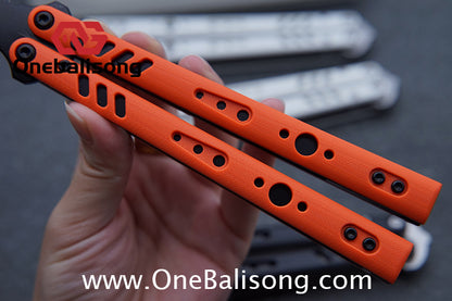 Baliplus BRS REP CLONE Balisong TC4 Titanium Alloy+G10 Patch Bushings Sandwich Structure 9cr18