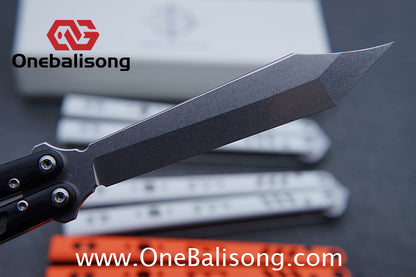 Baliplus BRS REP CLONE Balisong TC4 Titanium Alloy+G10 Patch Bushings Sandwich Structure 9cr18