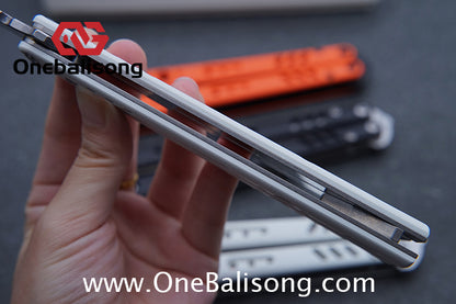 Baliplus BRS REP CLONE Balisong TC4 Titanium Alloy+G10 Patch Bushings Sandwich Structure 9cr18