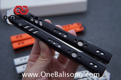 Baliplus BRS REP CLONE Balisong TC4 Titanium Alloy+G10 Patch Bushings Sandwich Structure 9cr18