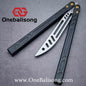 Baliplus New Aluminum Channel BB Barebones Balisong Clone 7075 Aluminum Alloy Handle 420 Stainless Steel Blade Bushing