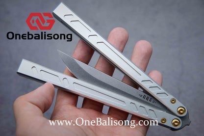 Baliplus 7075 BB Balisong Clone Seven Aluminum Alloy Stainless Steel Live/Fake Blade Bushing