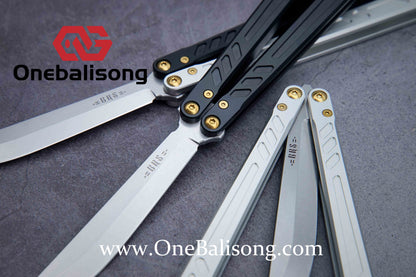 Baliplus 7075 BB Balisong Clone Seven Aluminum Alloy Stainless Steel Live/Fake Blade Bushing