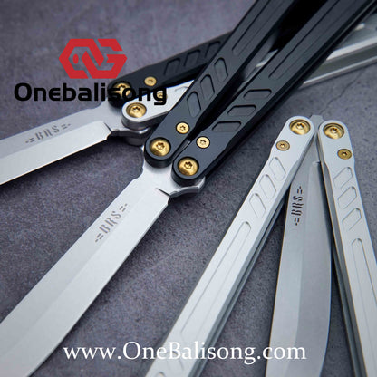 Baliplus 7075 BB Balisong Clone Seven Aluminum Alloy Stainless Steel Live/Fake Blade Bushing