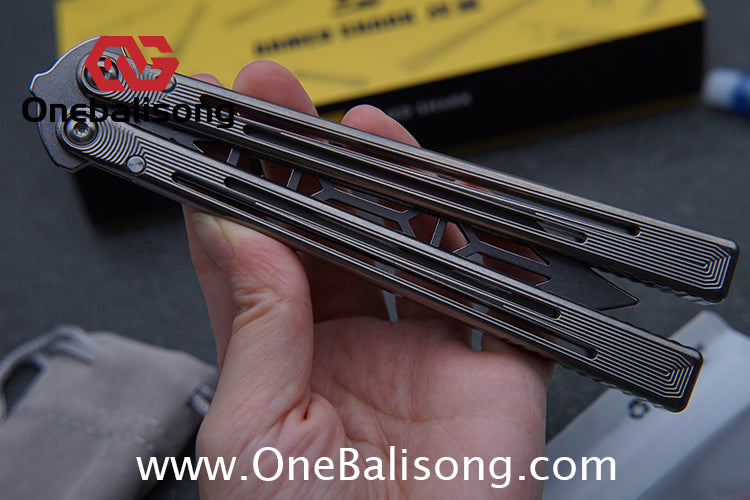 ARMED SHARK Titanium REP SE Balisong Clone TC4 Titanium Alloy Handle 5CR15 Stainless Steel Blade