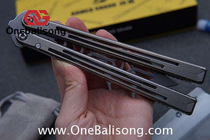 ARMED SHARK Titanium REP SE Balisong Clone TC4 Titanium Alloy Handle 5CR15 Stainless Steel Blade