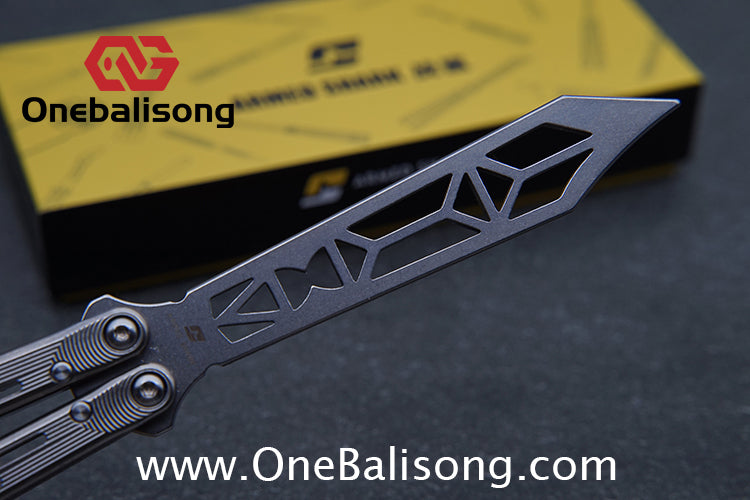 ARMED SHARK Titanium REP SE Balisong Clone TC4 Titanium Alloy Handle 5CR15 Stainless Steel Blade