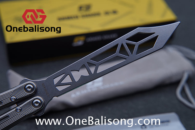 ARMED SHARK Titanium REP SE Balisong Clone TC4 Titanium Alloy Handle 5CR15 Stainless Steel Blade