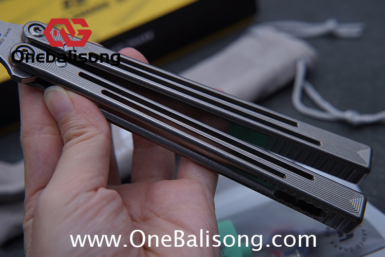 ARMED SHARK Titanium REP SE Balisong Clone TC4 Titanium Alloy Handle 5CR15 Stainless Steel Blade